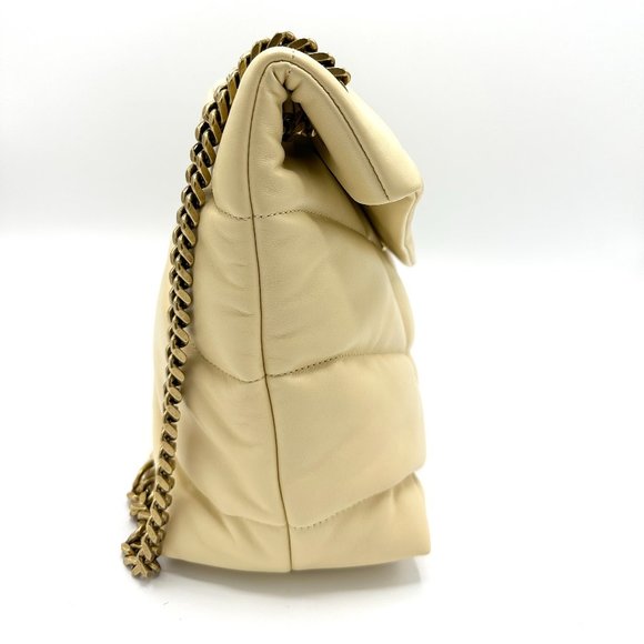 Saint Laurent Clair Beige GHW Lou Lou Puffer Medium - Picture 4 of 9